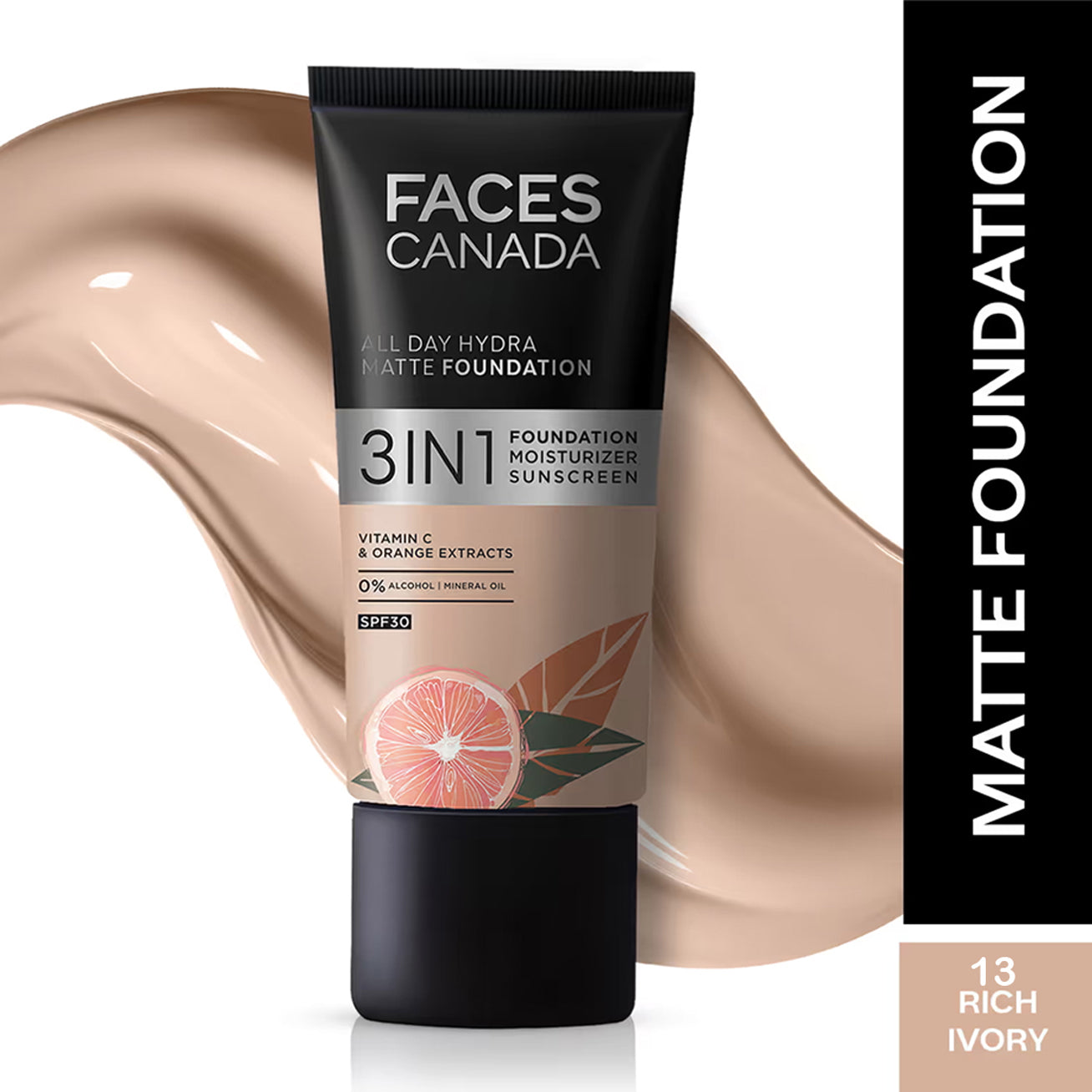 Faces 3 In 1 All Day Hydra Matte Foundation 30ML