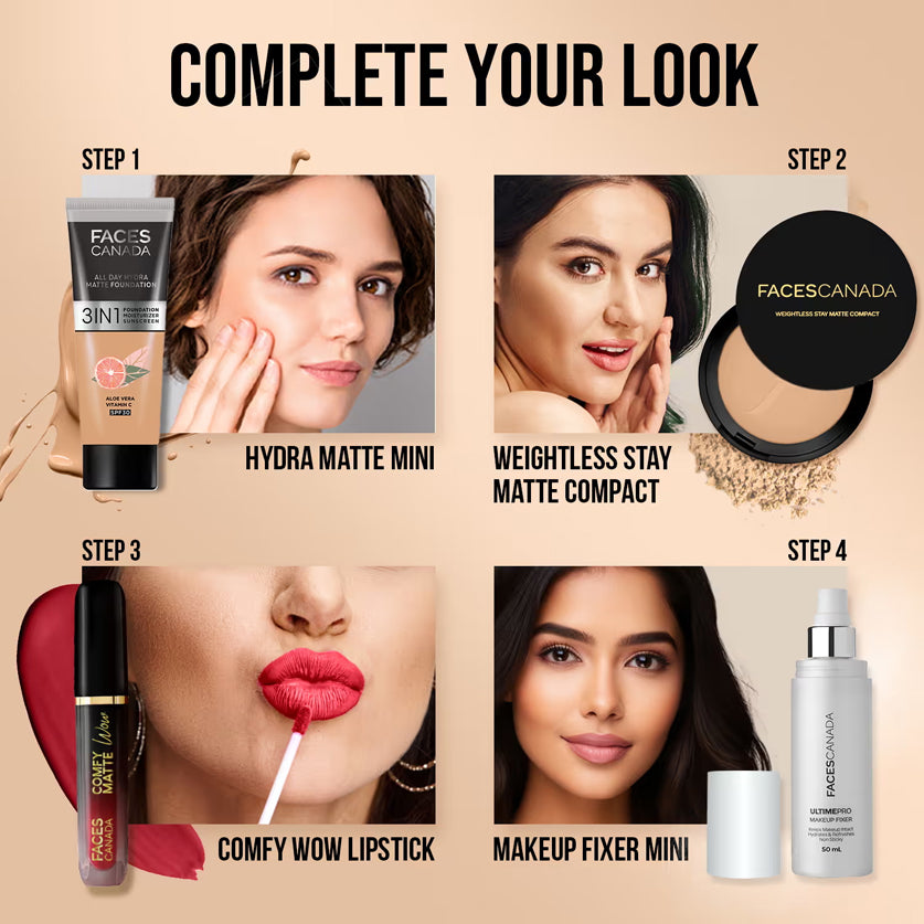 Faces Weightless Stay Matte Compact Spf20 Vitamin E Shea Butter