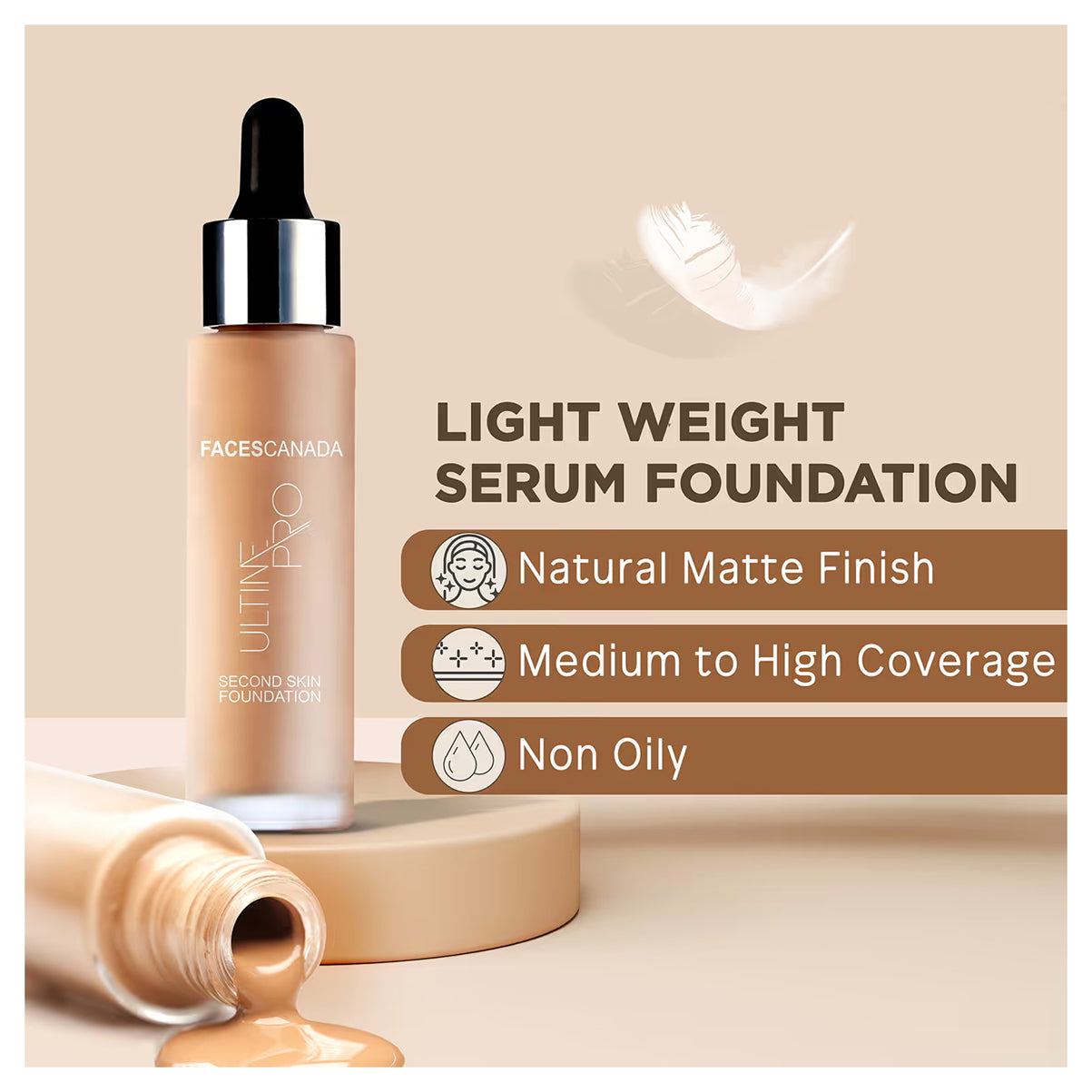 Faces Ultime Pro Second Skin Foundation 30Ml