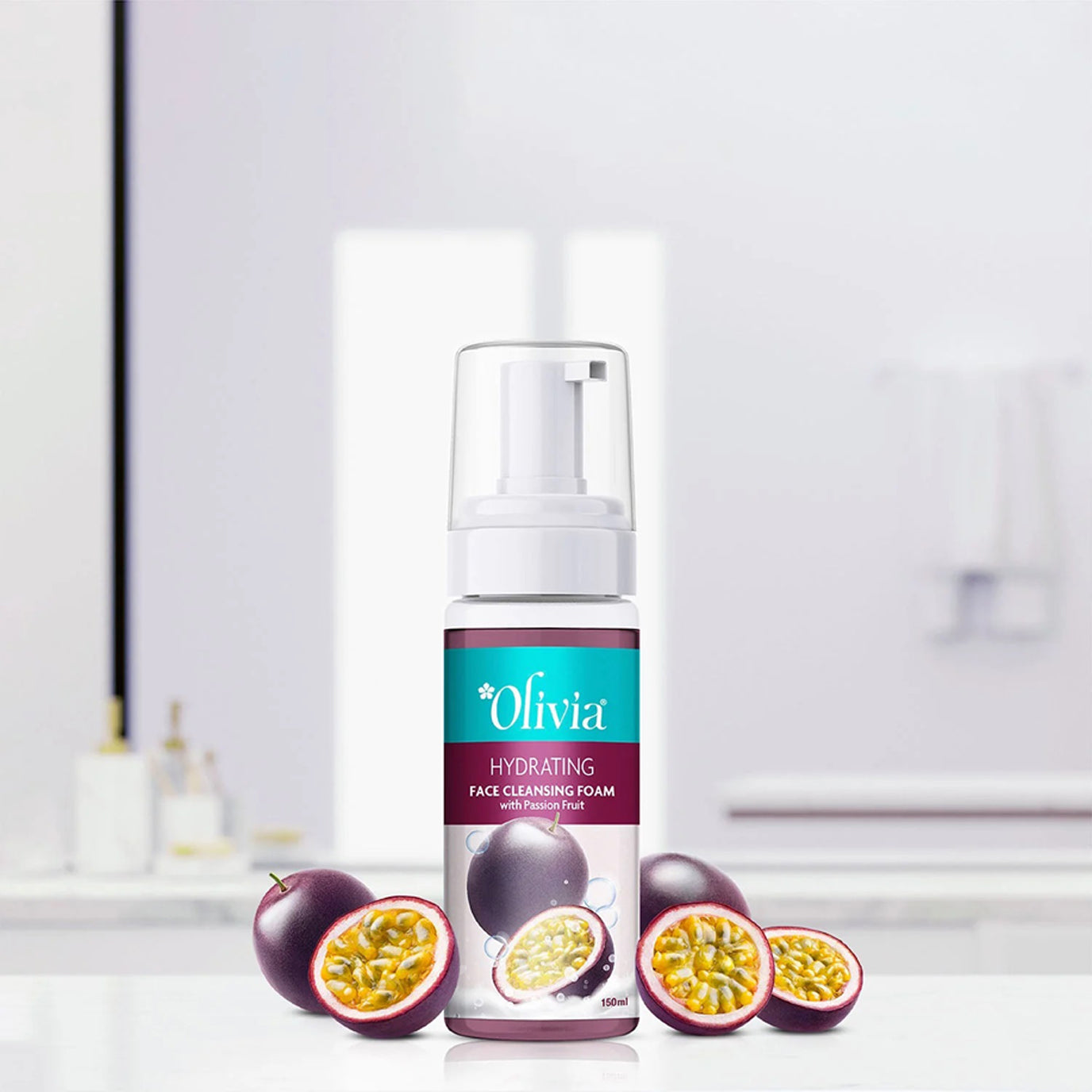 Olivia Hydrating Face Cleansing Foam With Passion Fruit 150Ml