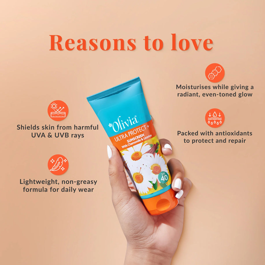Olivia Ultra Protect + Sunscreen With Chamomile And Licorice Spf40