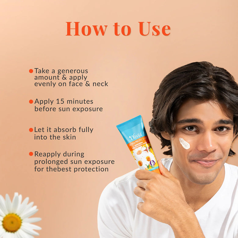 Olivia Ultra Protect ++ Sunscreen With Chamomile And Licorice Spf 50
