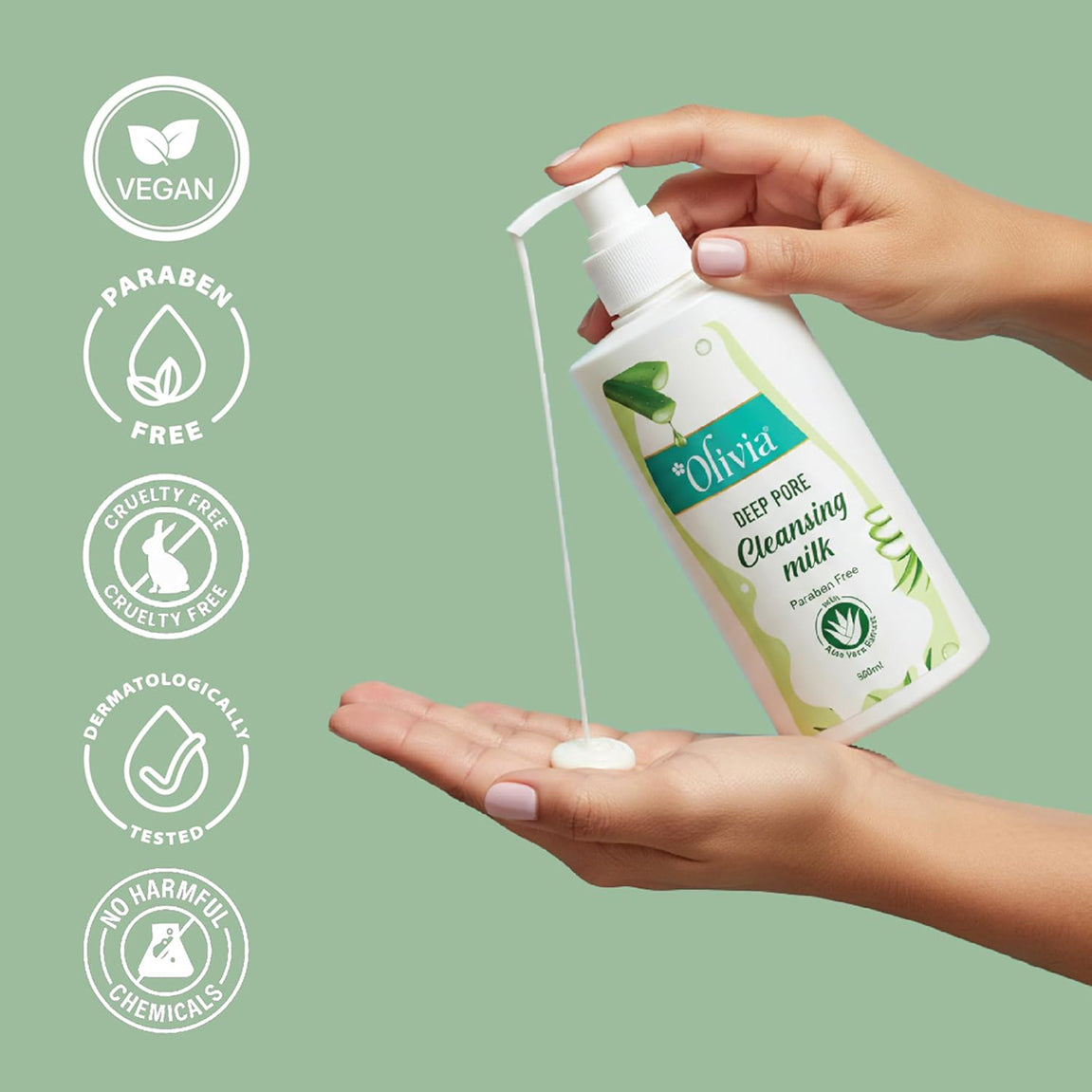 Olivia Aloevera Cleansing Milk 500Ml