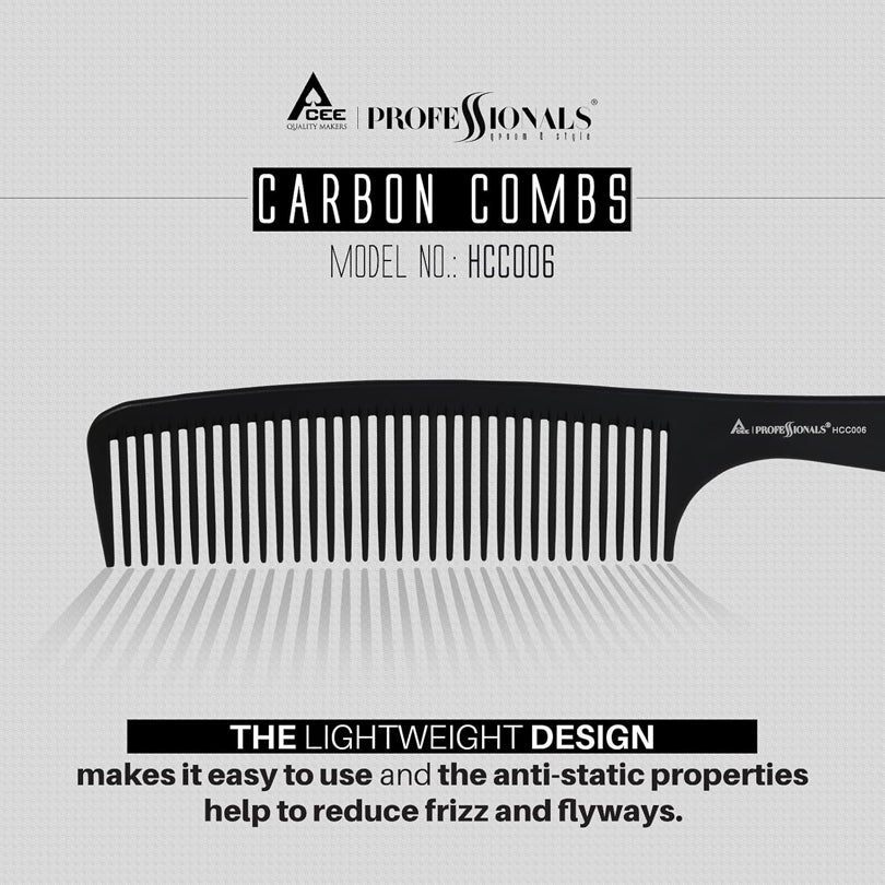 Acee Hair Carbon Comb Hcc006