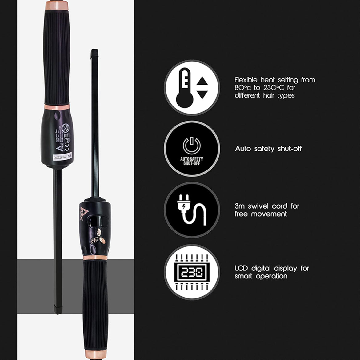 Acee Hair Curling Tong Hct 5001