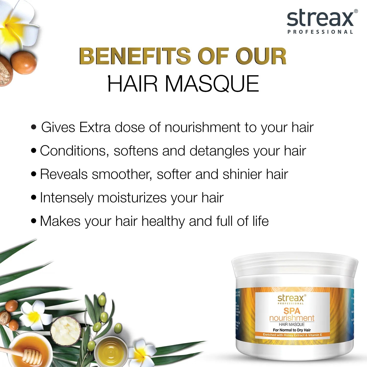 Streax Professional Spa Nourishment Hair Masque For Very Dry & Damaged Hair