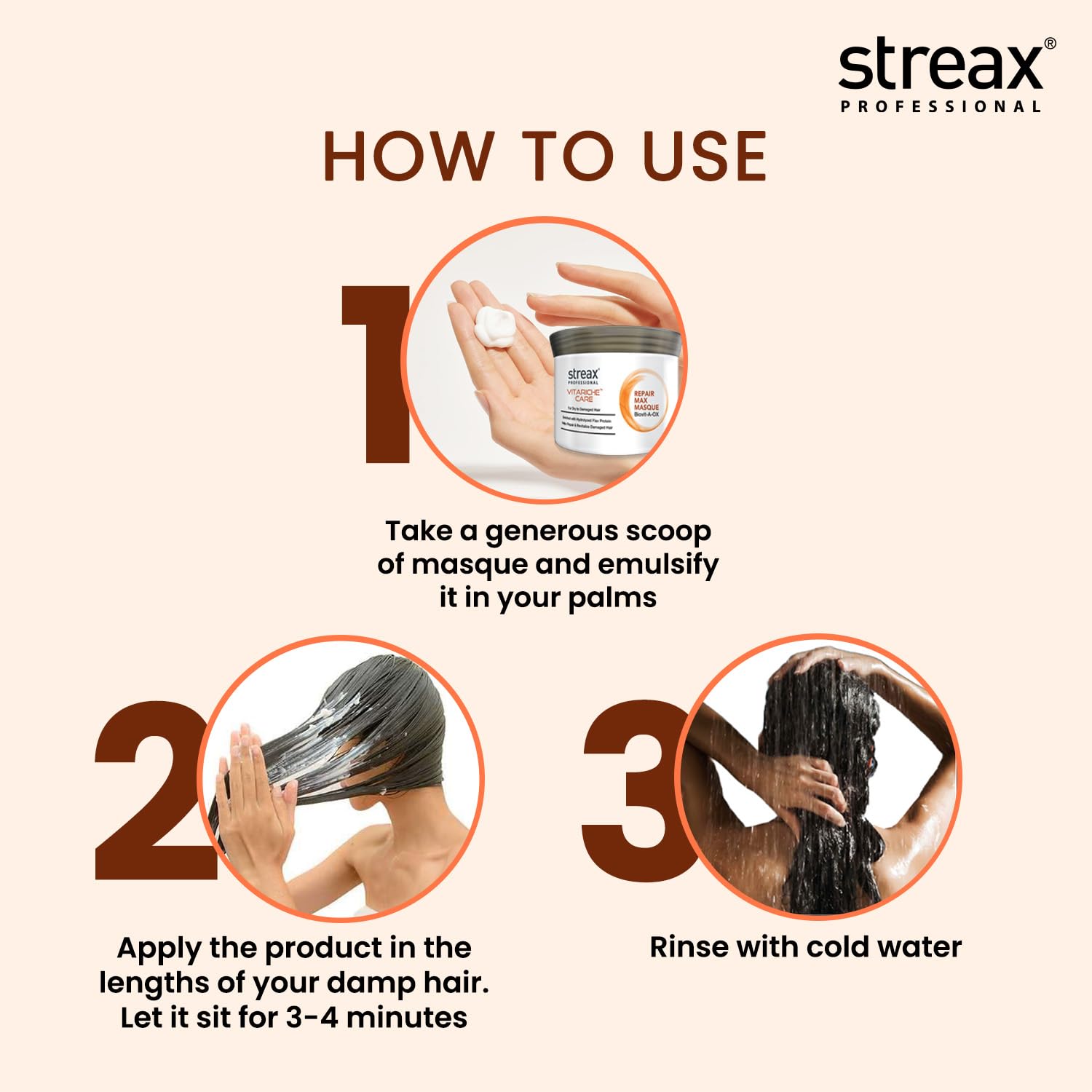 Streax Pro Vitariche Care Repair Max Masque