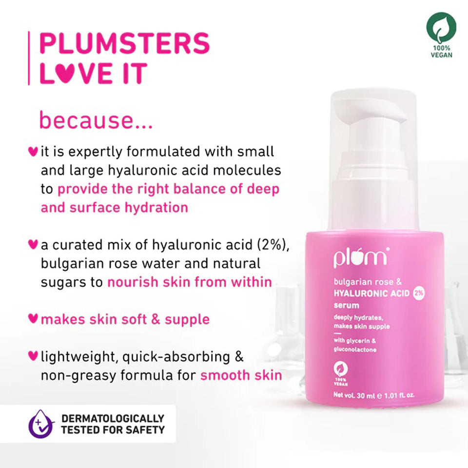 Plum 2Per Hyaluronic Acid Serum With Bulgarian Rose