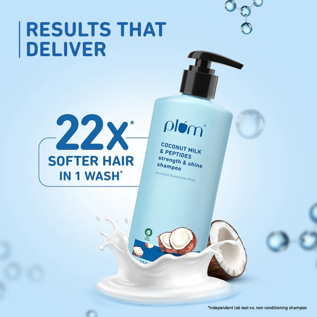 Plum Coconut Milk & Peptides Strength & Shine Shampoo 250Ml