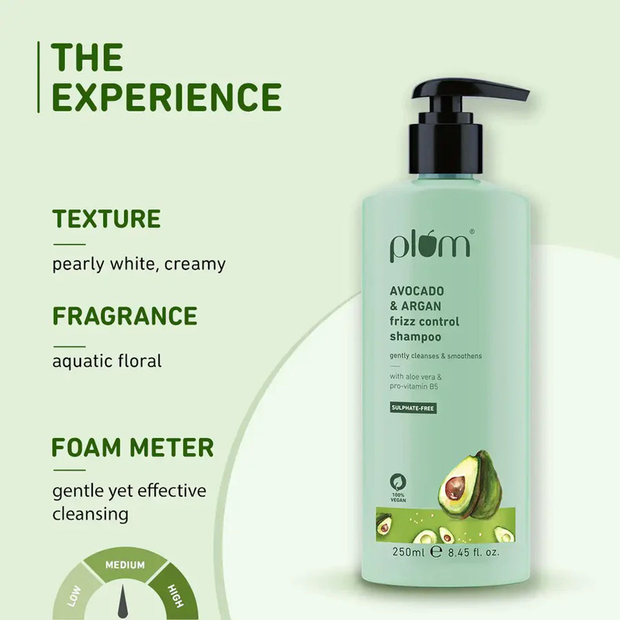 Plum Avocado Argan Frizz Control Shampoo 250Ml