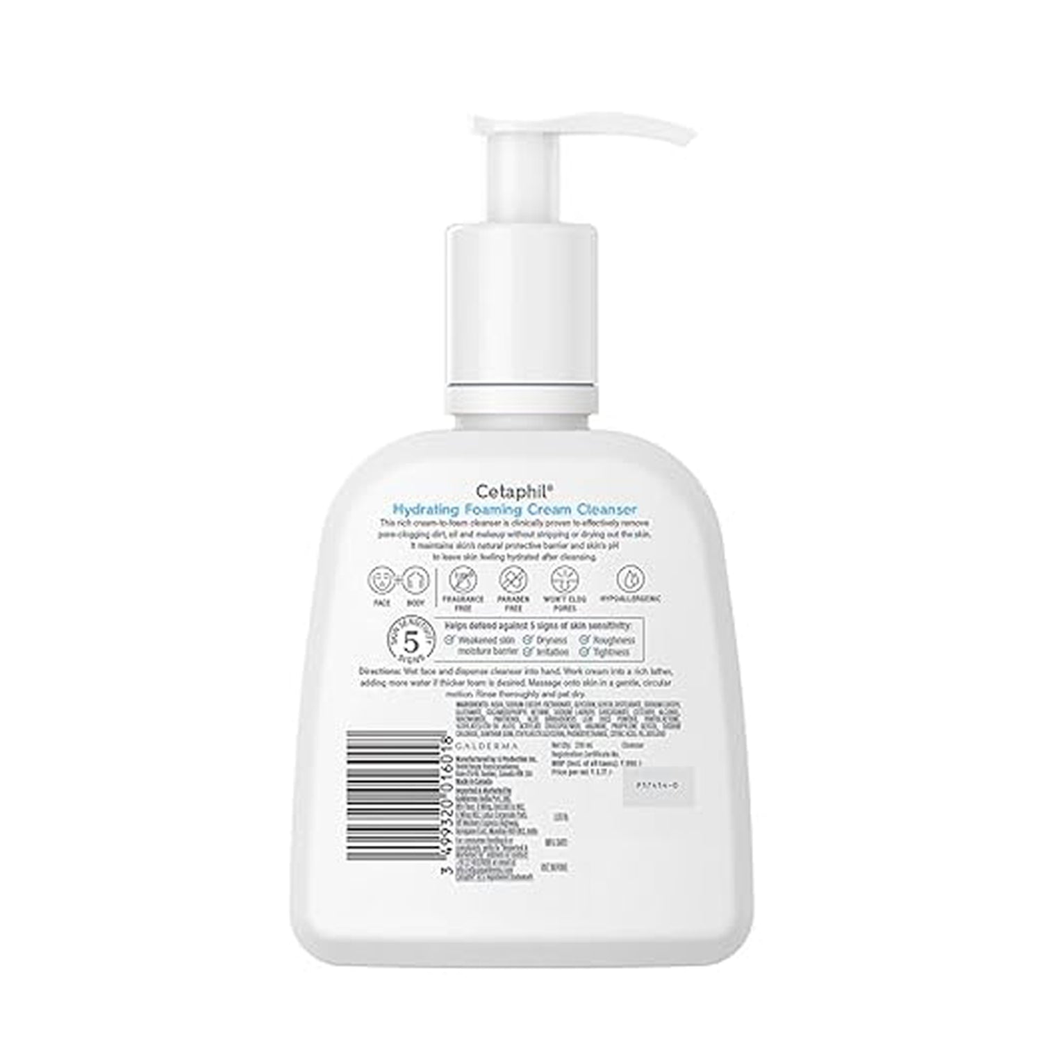 Cetaphil Hydrating Foaming Cream Cleanser 236 Ml