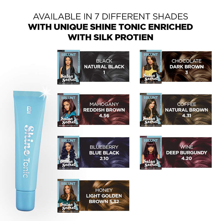 Bblunt Salon Secret High Shine Creame Hair Colour 50G, 50Ml, 8Ml