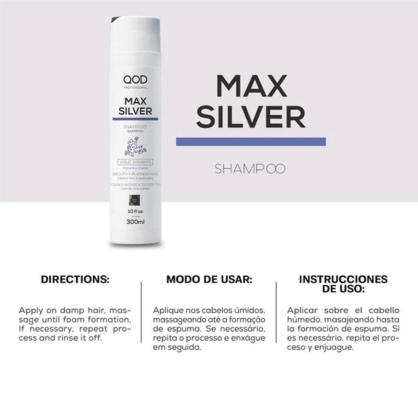 Qod Professional Shampoo For Smooth & Platinum