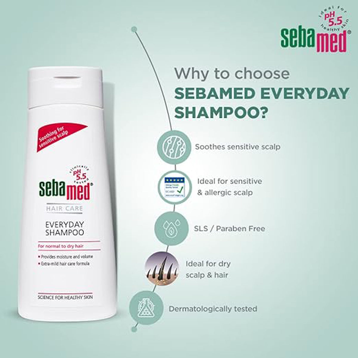 Sebamed Ph 5.5 Hair Care Shampoo 200Ml