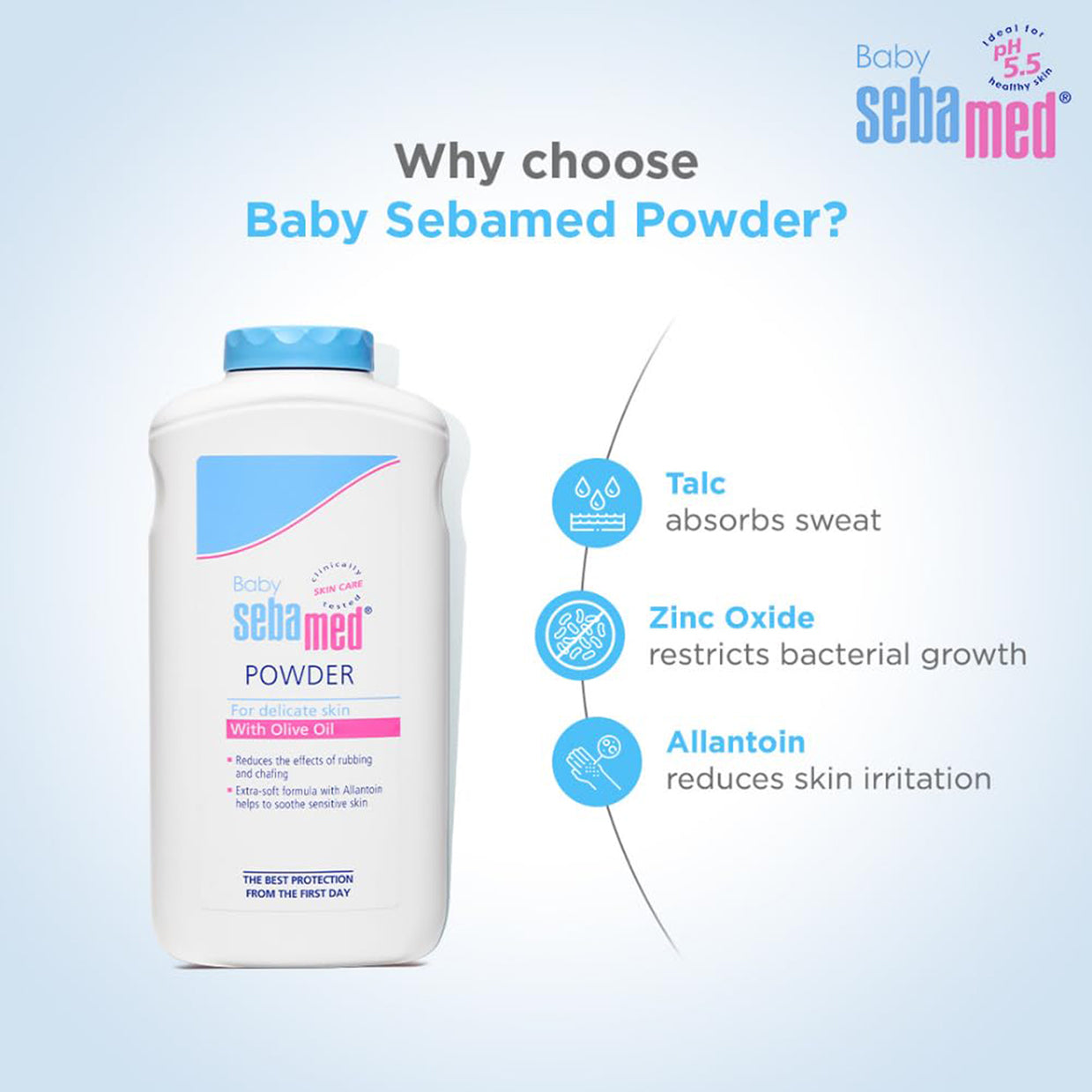 Sebamed Baby Ph 5.5 Powder With Olive Oil
