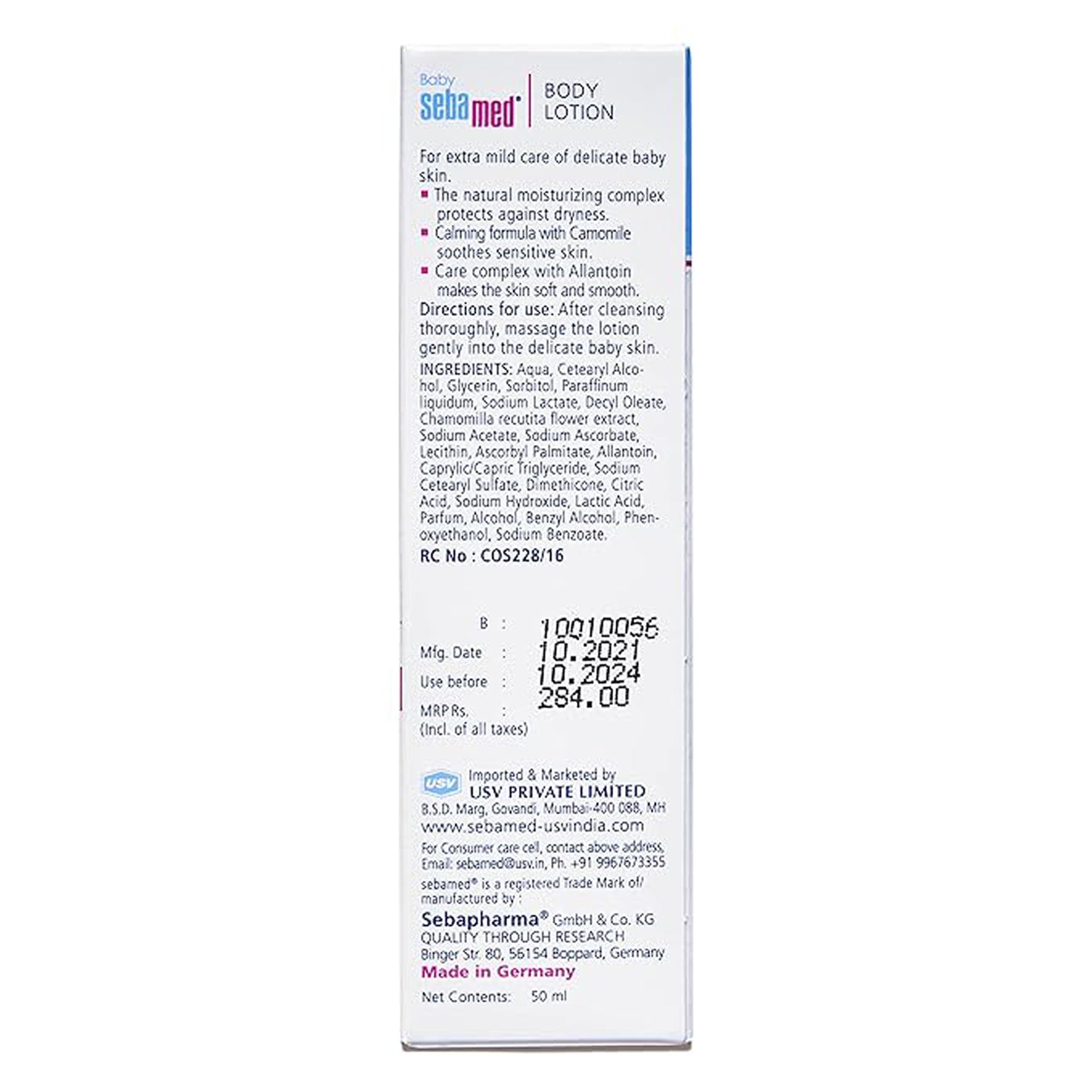 Sebamed Baby Ph 5.5 Body Lotion With Camomile