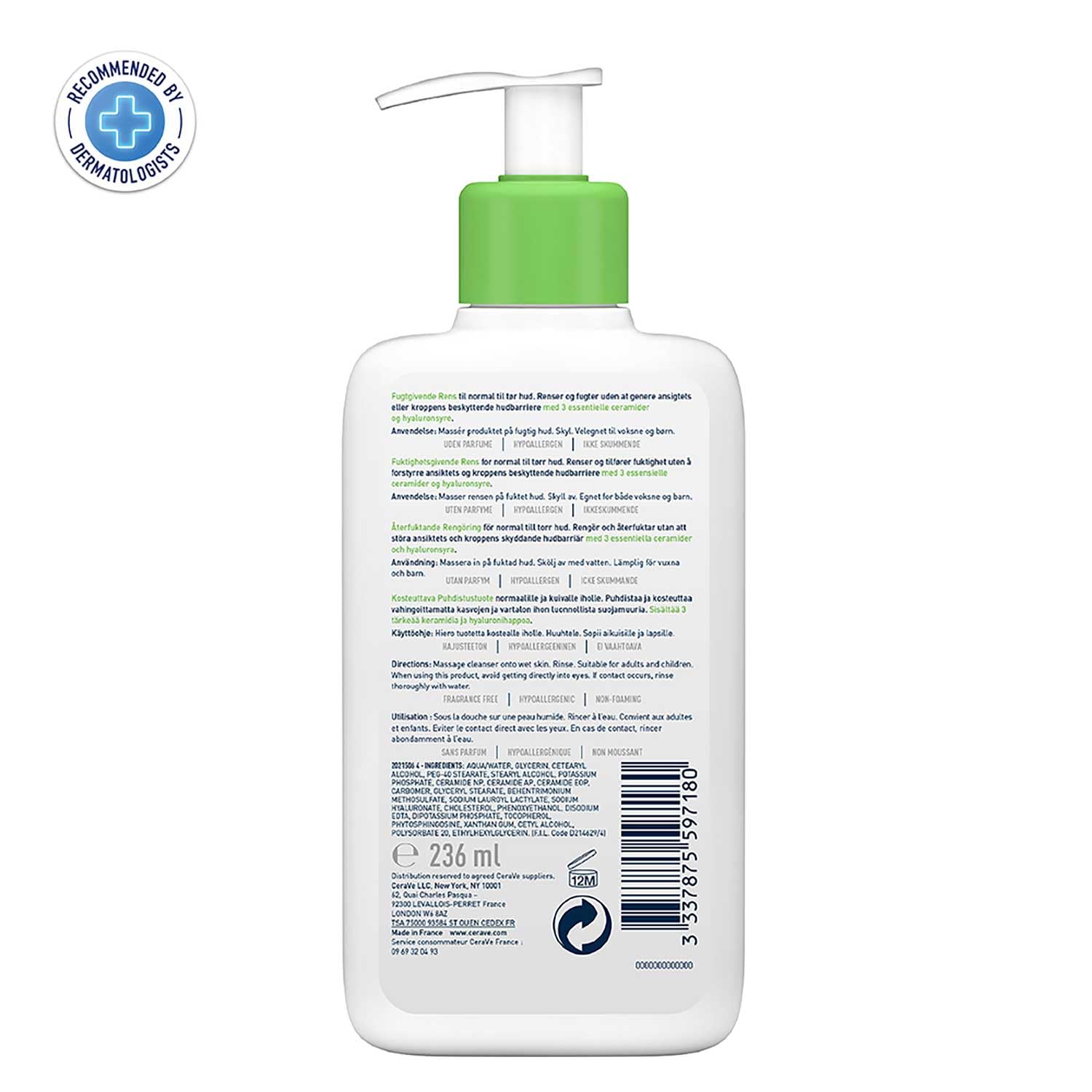 Cerave Hydrating Facial Cleanser For Normal To Dry Skin