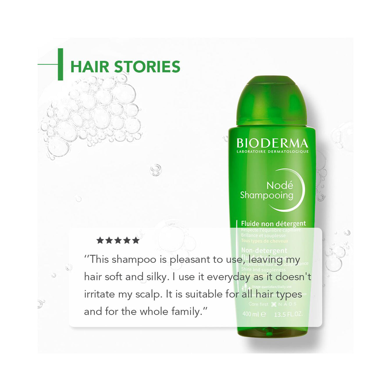 Bioderma Node Shampooing Fluide Non -Detergent Fluid Shampoo 400Ml