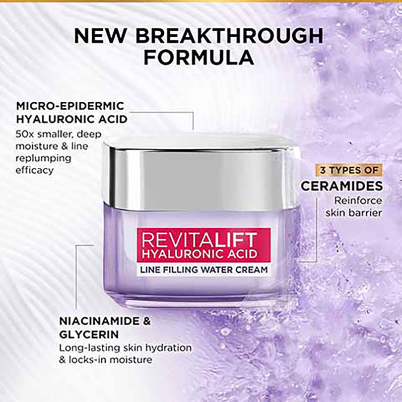Loreal Paris S Hyaluronic Acid Line Filling Water Cream