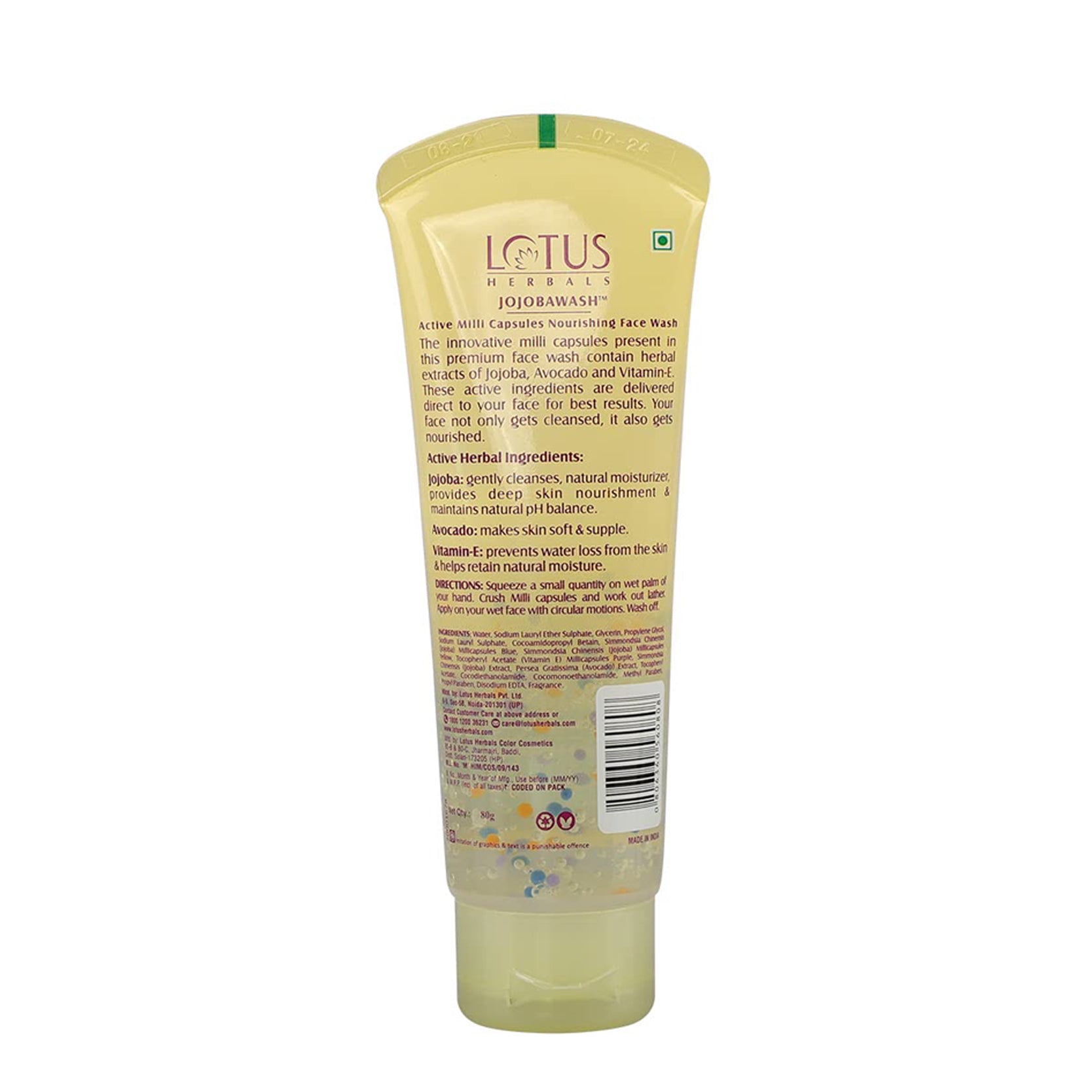 Lotus Herbals Jojobawash Active Milli Capsules Nourishing Face Wash