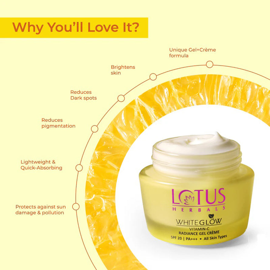Lotus Whiteglow Vitamin-C Radiance Creme Spf 20 Pa+++