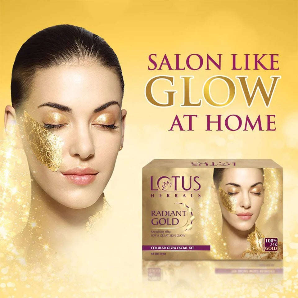 Lotus Radiant Gold Cellular Glow Facial Kit 170G*4N