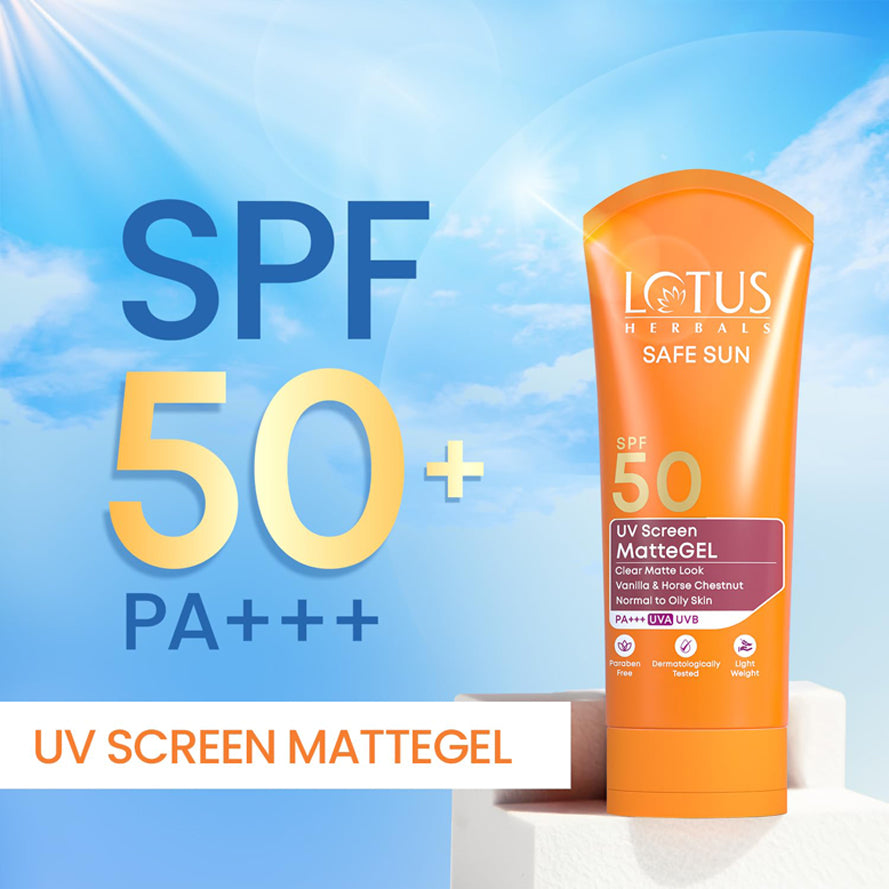 Lotus Safe Sun Uv Screen Mattegel Sunscreen Spf 50 Pa+++