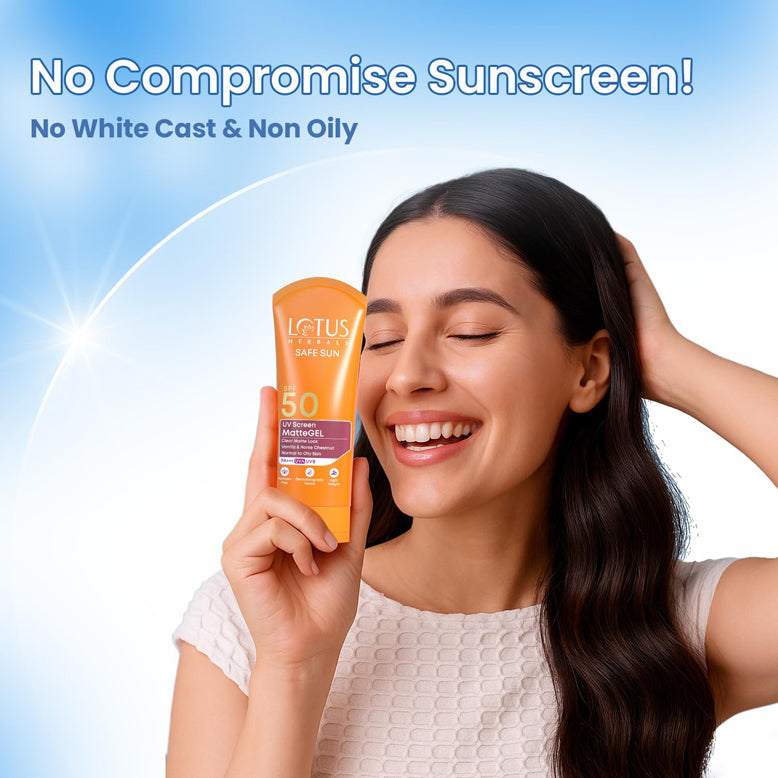 Lotus Safe Sun Uv Screen Mattegel Sunscreen Spf 50 Pa+++