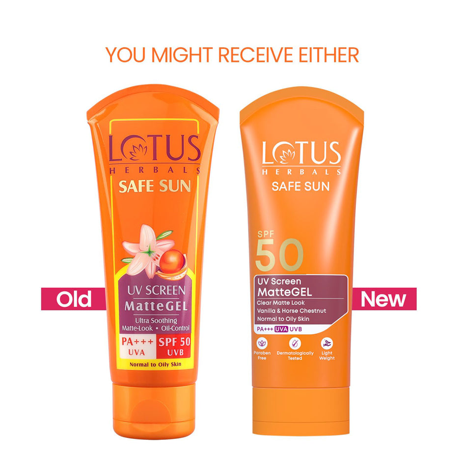 Lotus Safe Sun Uv Screen Mattegel Sunscreen Spf 50 Pa+++