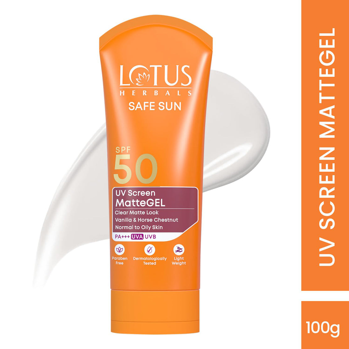 Lotus Safe Sun Uv Screen Mattegel Sunscreen Spf 50 Pa+++