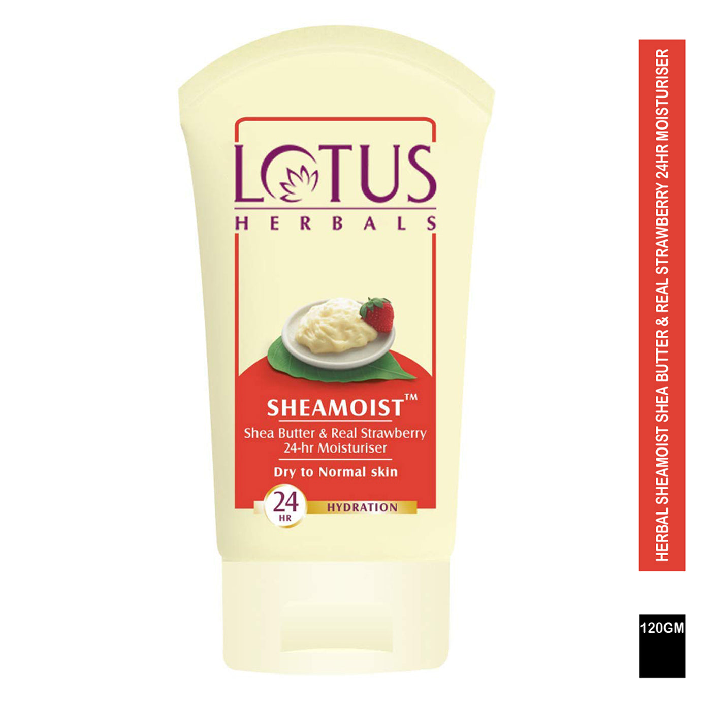 Lotus Herbal Sheamoist Shea Butter & Real Strawberry 24Hr Moisturiser