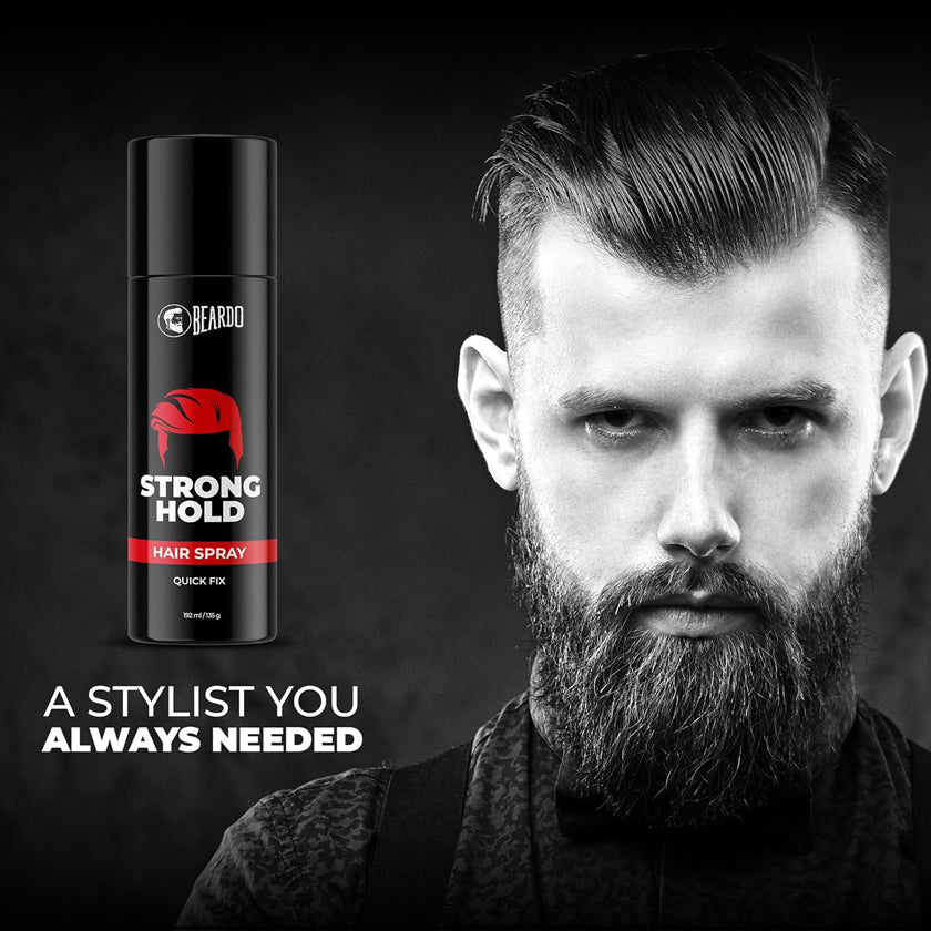 Beardo Strong Hold Hair Spray For Men 192Ml