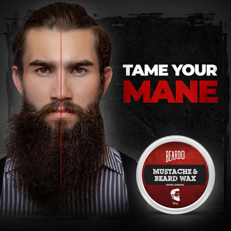 Beardo Beard & Mustache Wax - Extra Strong 50G