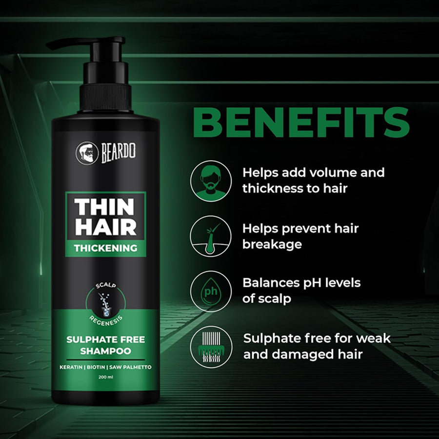 Beardo Hair Thickening Sulphate Free Shampoo 200Ml