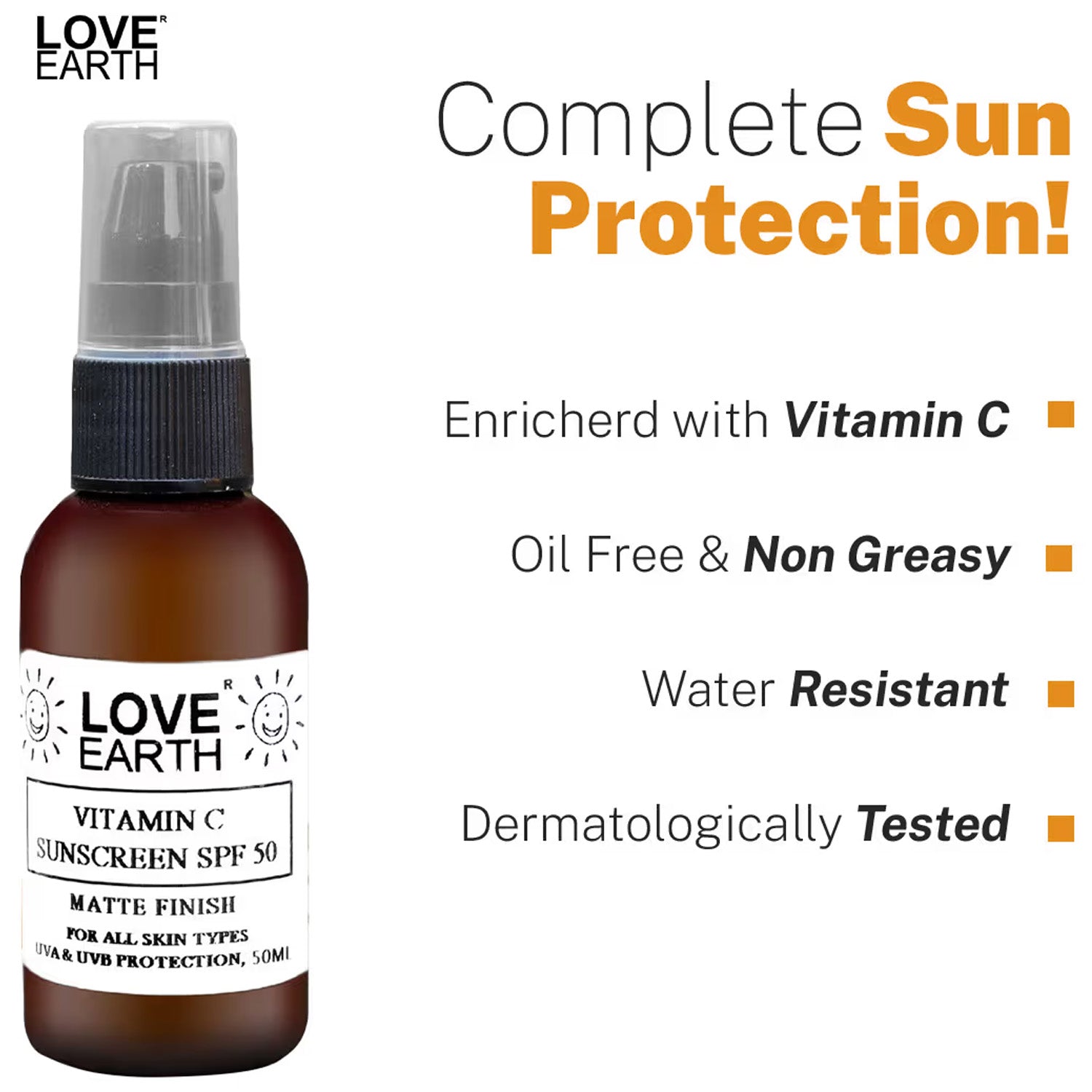 Love Earth Vitamin C Sunscreen Spf 50