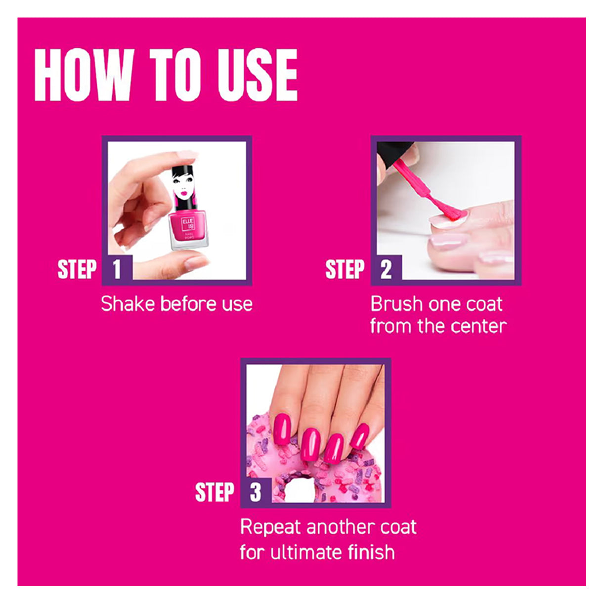 Lakme Elle 18 Nail Pops Nail Color 5Ml