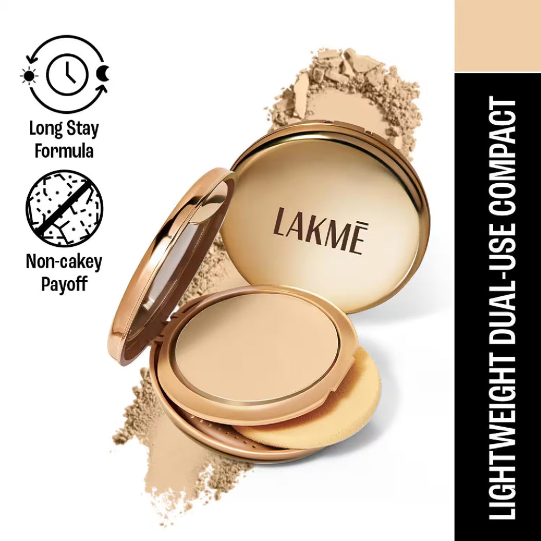 Lakme 9To5 Double Duty Double Duty Dual Finish Compact