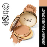 Lakme 9To5 Double Duty Double Duty Dual Finish Compact