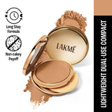 Lakme 9To5 Double Duty Double Duty Dual Finish Compact