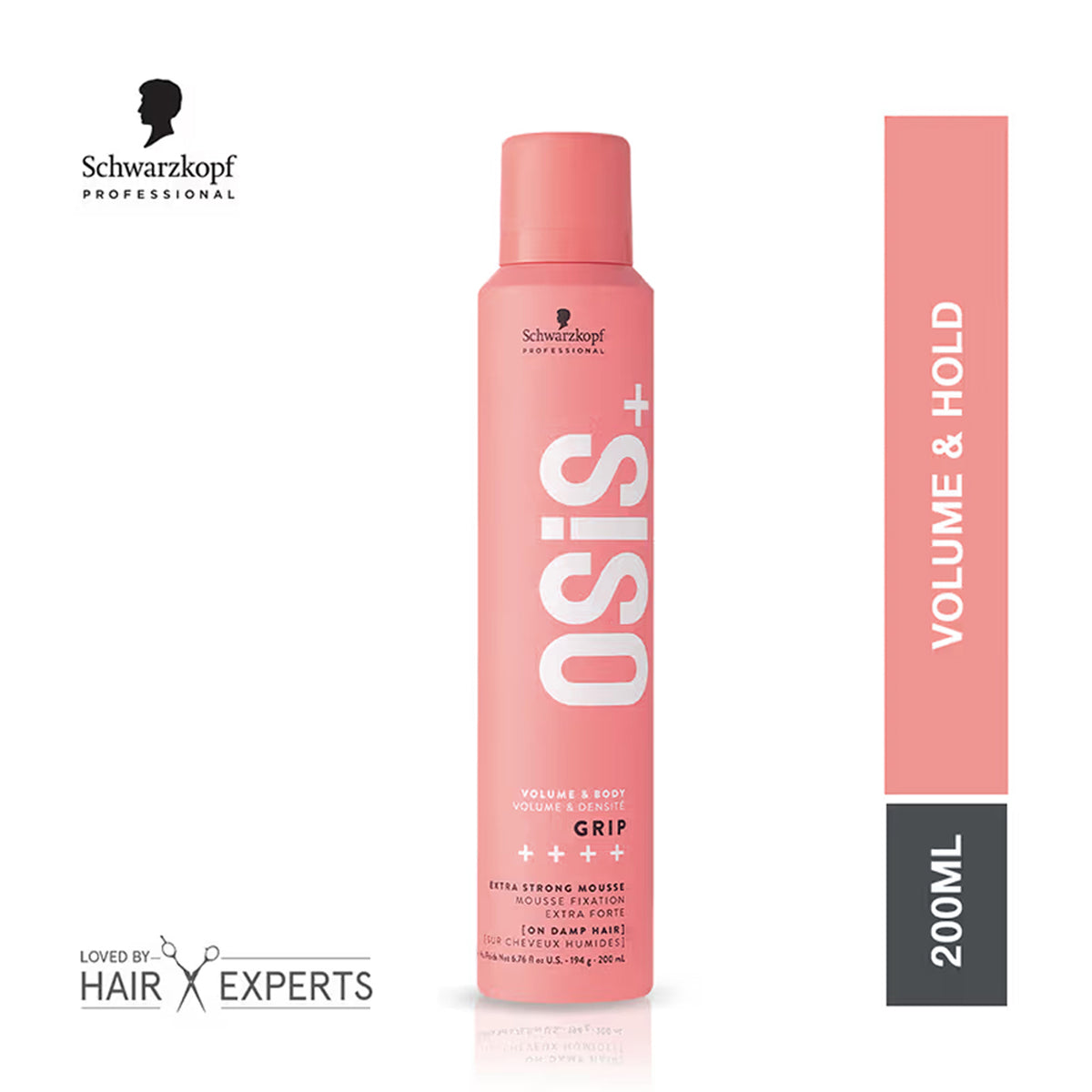 Schwarzkopf Professional Osis+Grip Extra Strong Mousse For Volume & Body 200Ml
