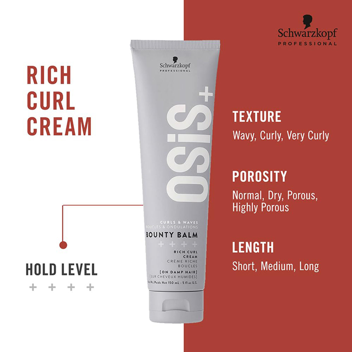 Schwarzkopf Professional Osis+ Bounty Balm Rich Curl Cream 150Ml