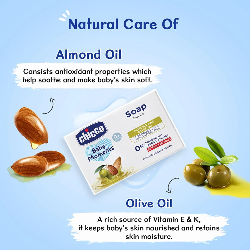 Chicco Baby Soap Almond And Olive Oil