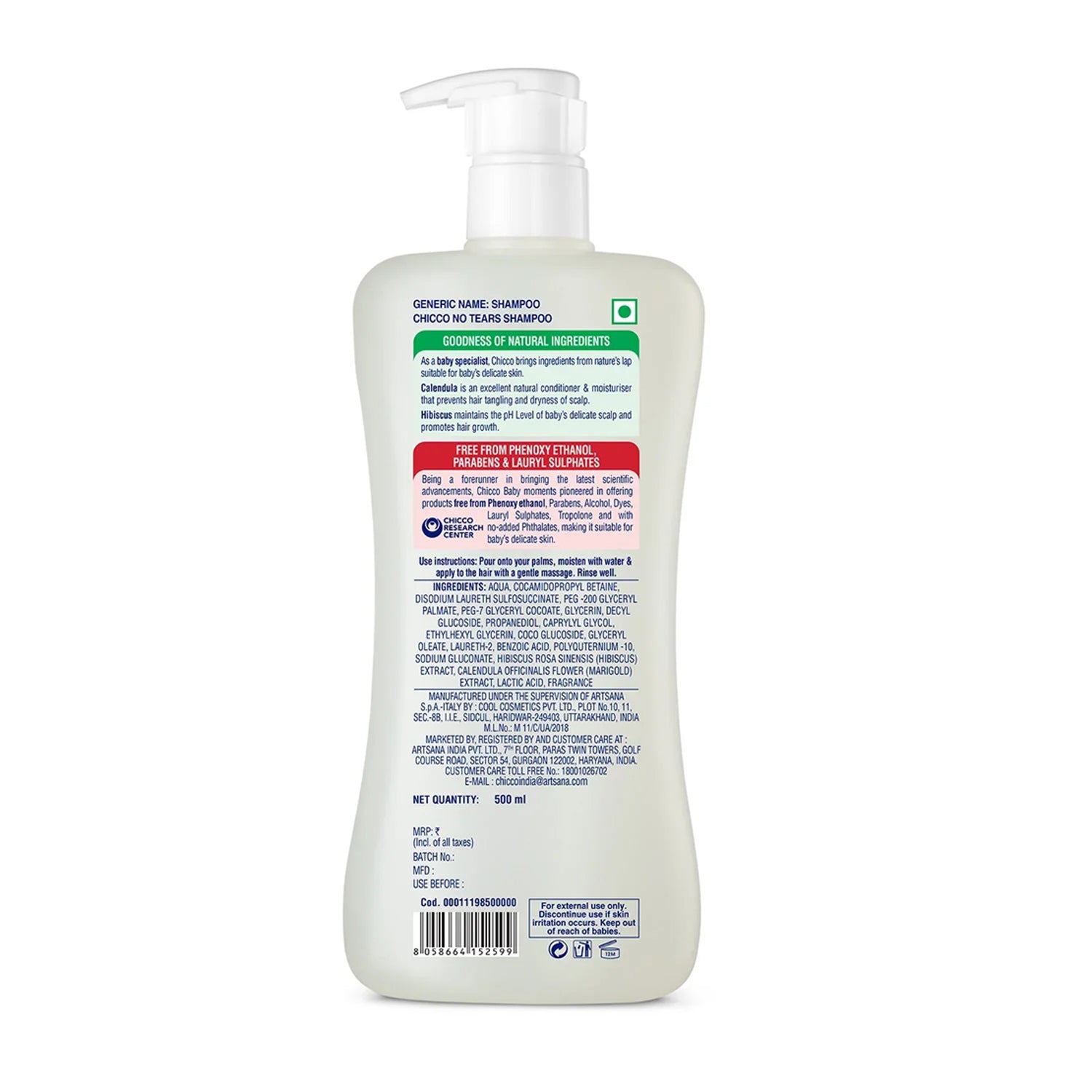 Chicco Baby Shampoo Calendula And Hibiscus