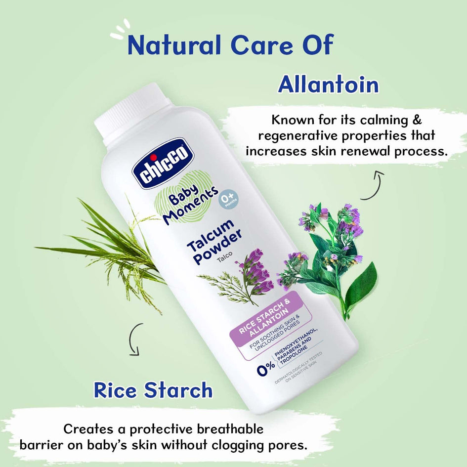 Chicco Baby Talcum Powder Rice Starch & Allantion