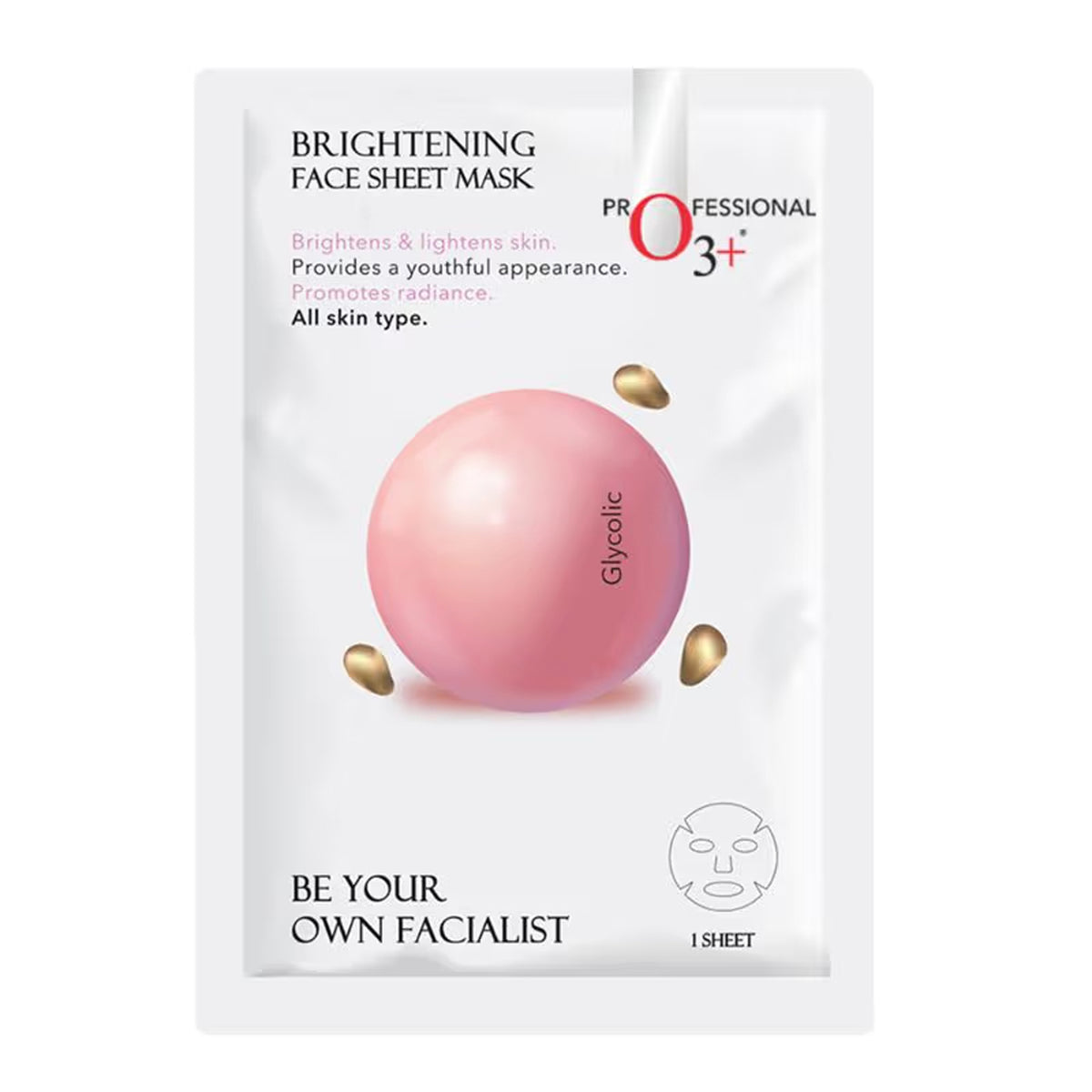 O3+ Brightening Face Sheet Mask With Glycolic