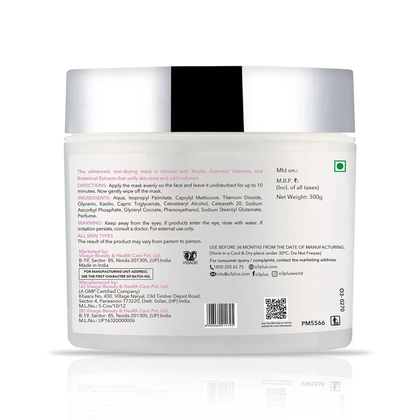 O3+ Whitening Mask Brightining & Whitening