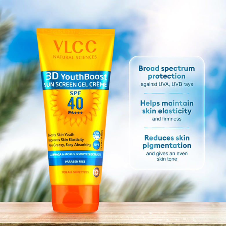 Vlcc 3D Youth Boost Spf 40 +++ Sunscreen Gel Cream