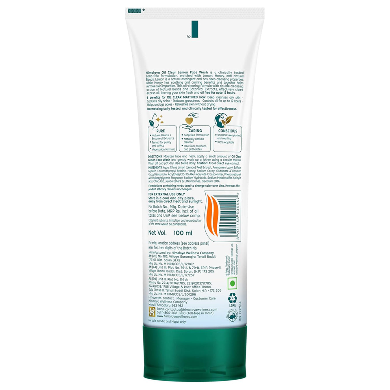 Himalaya Oil Clear Lemon Face Wash