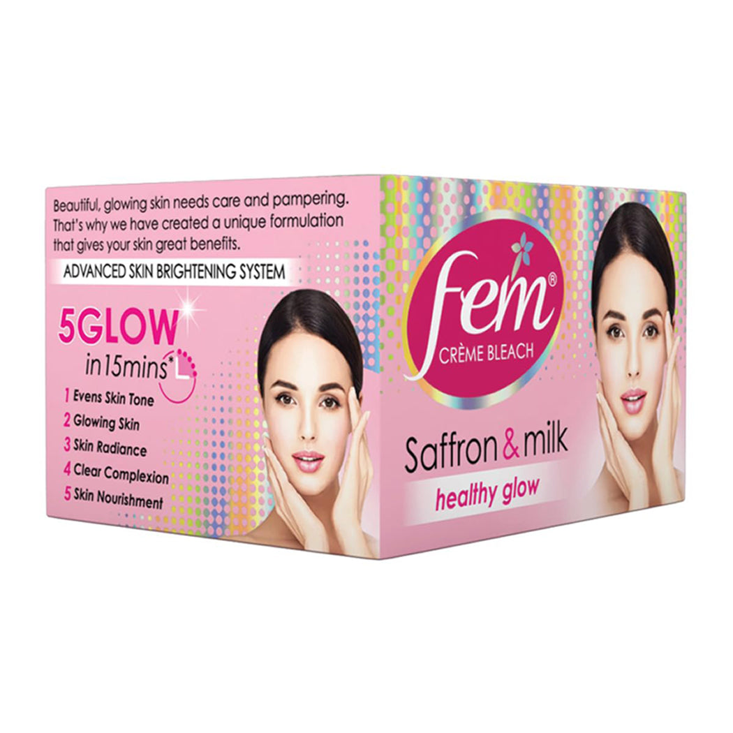 Fem Salon Professional Creme Bleach Saffron & Milk