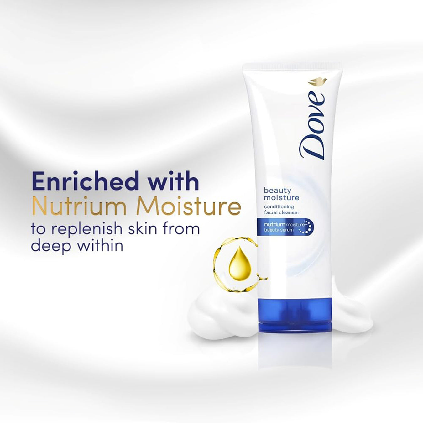 Dove Beauty Moisture Facial Cleanser Soft & Smooth Nourished Skin(50G)